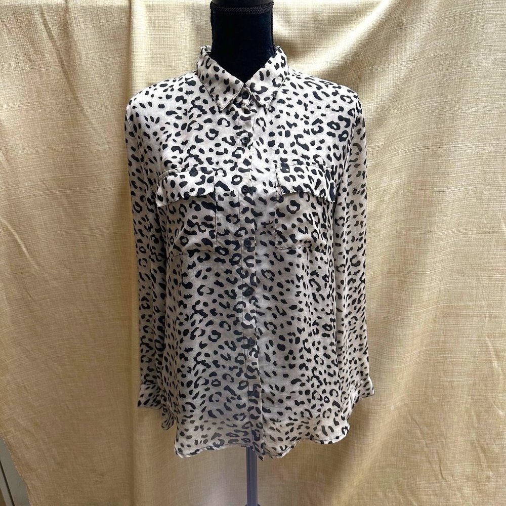 Grey Leopard Blouse